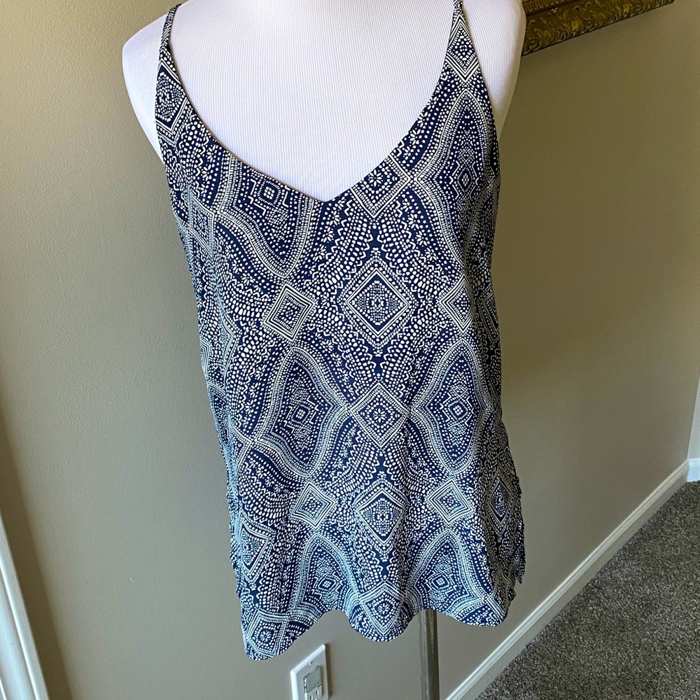 H & M Geometric Print Cami Camisole Strappy Top